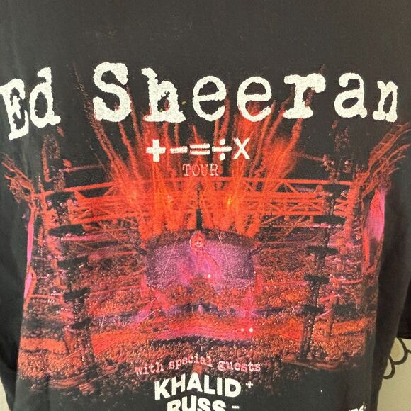 Ed Sheeran Shirt Black Blue Mathematics 2023 Tour Concert Size L - Picture 7 of 10